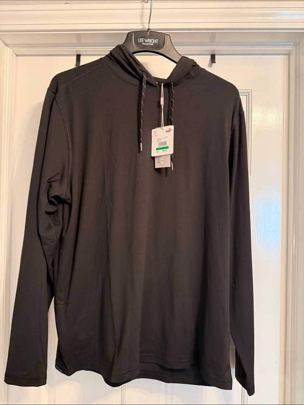 Puma Men's Black Long-Sleeve Hooded Performance Top size large NWT